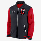Cleveland Guardians Authentic Collection Dugout Men's Nike MLB Full-Zip Bomber Jacket