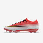 Nike Mercurial Vapor 17 Elite By You customized low-top voetbalschoenen (stevige ondergrond) - Bright Crimson/Wit