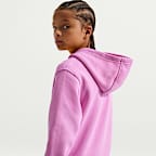 Nike Sportswear Club Fleece Sudadera con gorro de cierre completo para niños talla grande