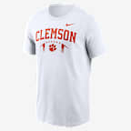 Playera universitaria Nike para hombre Clemson Primetime Football Icon - Blanco