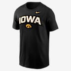 Iowa Primetime Arch Stack Men's Nike College T-Shirt - Black