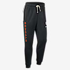 Pants Nike Dri-FIT de la NFL de pierna entallada para hombre Cincinnati Bengals Ground Game Sideline - Negro
