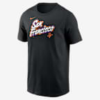 Playera Nike de la MLB para hombre San Francisco Giants City Connect Wordmark - Negro