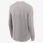 Playera de manga larga Nike Dri-FIT de la NFL para hombre Miami Dolphins Sideline Team Issue
