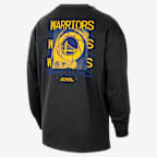 Playera de manga larga Nike de la NBA Max90 para hombre Golden State Warriors Courtside