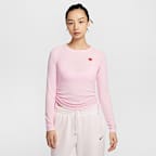 Nike Sportswear Women's Ribbed Long-Sleeve Cropped Top