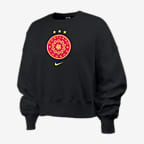 Sudadera de cuello redondo Nike de la NWSL para mujer Portland Thorns FC Phoenix Fleece - Negro