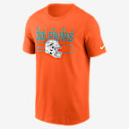 Miami Dolphins Helmet Essential Men's Nike NFL T-Shirt - Orange