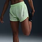 Shorts de correr Dri-FIT de tiro medio con forro de ropa interior para mujer Nike Tempo