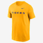 LSU Tigers Primetime Wordmark Men's Nike College T-Shirt - Gold