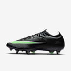Nike Mercurial Vapor 17 Elite Soft-Ground Low-Top Football Boots - Black/Black/Illusion Green