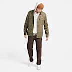 เสื้อสเก็ตบอร์ดติดกระดุมแขนยาวแบบทอ Nike SB