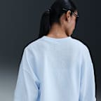 Playera de manga corta de French Terry holgada cropped para mujer Nike Sportswear Phoenix Fleece