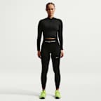 Playera de entrenamiento de cierre completo para mujer Nike Pro