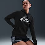 Nike Sportswear Club Fleece Huvtröja med tryck för kvinnor