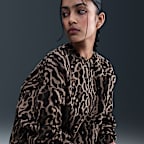 Sweat imprimé oversize à col ras-du-cou Nike Sportswear Phoenix Fleece pour femme