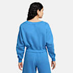 Sudadera cropped de cuello en V para mujer Nike Sportswear Phoenix Fleece