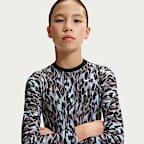 Conjunto de top cropped de manga larga y cintura alta para niña talla grande Nike Swim