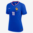 Jersey de fútbol Nike Dri-FIT de la selección nacional de Francia local 2024 Stadium Kylian Mbappé para mujer - Azul