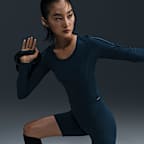 ナイキ ワン フィッテド ウィメンズ Dri-FIT ロングスリーブ クロップド トップ