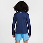 Playera de manga larga Dri-FIT para niño talla grande Nike Swim Hydroguard