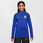 FC Barcelona Strike Derde Nike Dri-FIT voetbaltrainingstop voor kids - Old Royal/Anthracite/Lime Blast