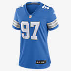 Jersey de fútbol americano Nike de la NFL Game para mujer Aidan Hutchinson Detroit Lions - Azul