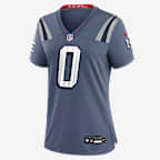 Jersey Nike de la NFL Game para mujer Christian Gonzalez New England Patriots Rivalries Collection - Azul