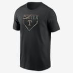 Texas Rangers Camo Men's Nike MLB T-Shirt - Black