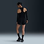 กางเกงวิ่งขาสั้นเอวปานกลางมีซับในผู้หญิง Dri-FIT Nike Tempo