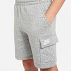 Shorts cargo para niños talla grande Nike Sportswear Club Fleece