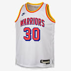 Jersey Nike de la NBA Swingman para niños talla grande Stephen Curry Golden State Warriors 2024/25 Hardwood Classics - Blanco