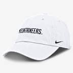 West Virginia Mountaineers Core Club Mascot Wordmark Men's Nike College Adjustable Hat - White