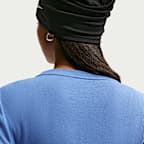 Playera de manga larga de tela de canalé ajustada para mujer Nike Sportswear