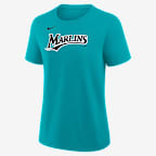 Sandy Alcantara Miami Marlins Women's Nike MLB T-Shirt - Aqua