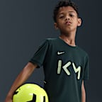Kortärmad fotbollströja Kylian Mbappé Academy Nike Dri-FIT för ungdom