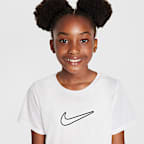 Nike One Fitted Older Kids' (Girls') Dri-FIT Short-Sleeve Top