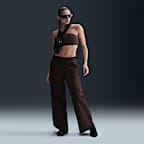 Calças de treino em sarja de cintura normal Nike Sportswear Collection para mulher