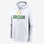 Oregon Ducks Primetime Club Campus Men's Nike College Pullover Hoodie - White