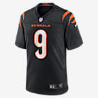NFL Cincinnati Bengals (Joe Burrow) Men's Game Football Jersey - Black