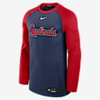 St. Louis Cardinals Authentic Collection Game Time Men's Nike Dri-FIT MLB Pullover Crew - Navy