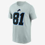 Calvin Johnson Detroit Lions Rivalries Collection Men's Nike NFL T-Shirt - Silver