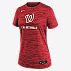Washington Nationals Authentic Collection Velocity Women's Nike Dri-FIT MLB T-Shirt