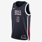 Jersey de básquetbol Nike Dri-FIT unisex Tyrese Haliburton Team USA USAB Limited Road - Azul marino