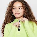 Nike Pro Girls' Dri-FIT Long-Sleeve 1/2-Zip Top