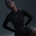 Crop top ajusté à manches longues Nike Sportswear Chill Knit pour femme