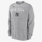 Sudadera de cuello redondo sin cierre Nike de la MLB para hombre New York Yankees