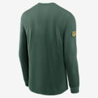 Playera de manga larga Nike Dri-FIT de la NFL para hombre Green Bay Packers Sideline Team Issue