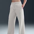 Pants de tiro alto de pierna amplia para mujer Nike Sportswear Phoenix Fleece