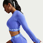 Nike Pro Women's Dri-FIT Cropped Long-Sleeve Top
